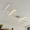 Loftlamper|Loftlamper ^ Lindby LED-loftlampe Kerem, 345 cm, nikkelfarvet, metal
