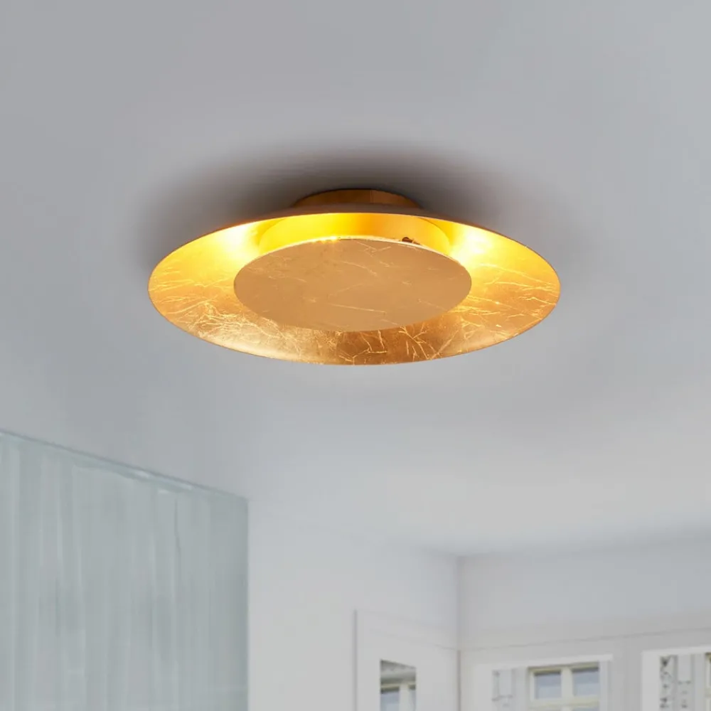 Lindby Loftlamper|Loftlamper > LED-loftlampe Keti, Ø 35 cm, guld, rund, metal