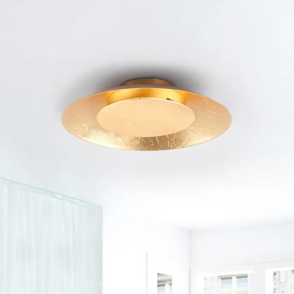 Lindby Loftlamper|Loftlamper > LED-loftlampe Keti, Ø 35 cm, guld, rund, metal