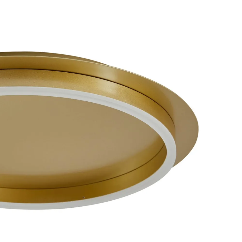 Lindby Gang|Loftlamper > LED-loftlampe Kunis, guld, plast, Ø 46 cm