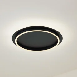 Lindby Gang|Loftlamper > LED-loftlampe Kunis, sort, plast, Ø 46 cm