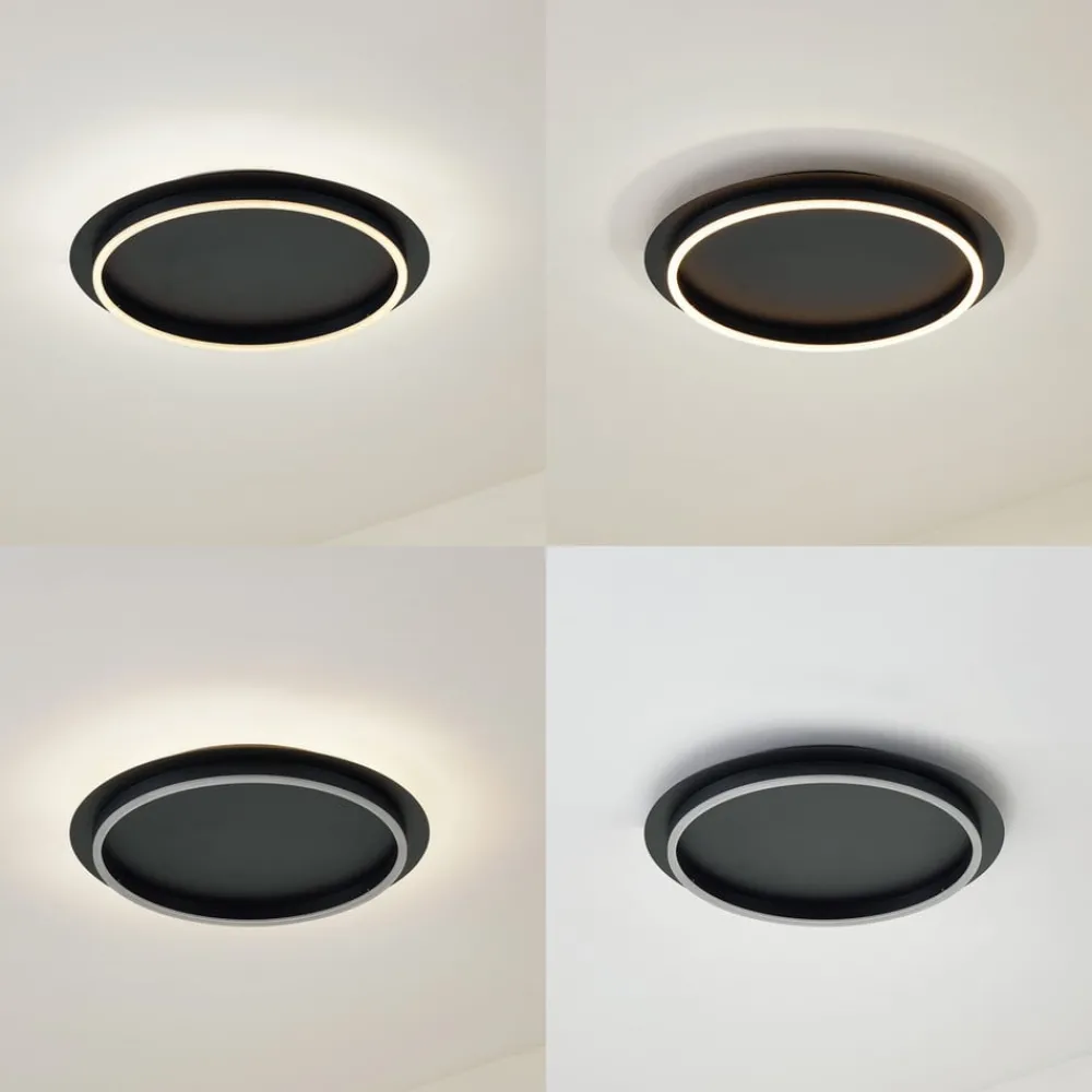 Lindby Gang|Loftlamper > LED-loftlampe Kunis, sort, plast, Ø 46 cm