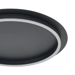 Lindby Gang|Loftlamper > LED-loftlampe Kunis, sort, plast, Ø 46 cm