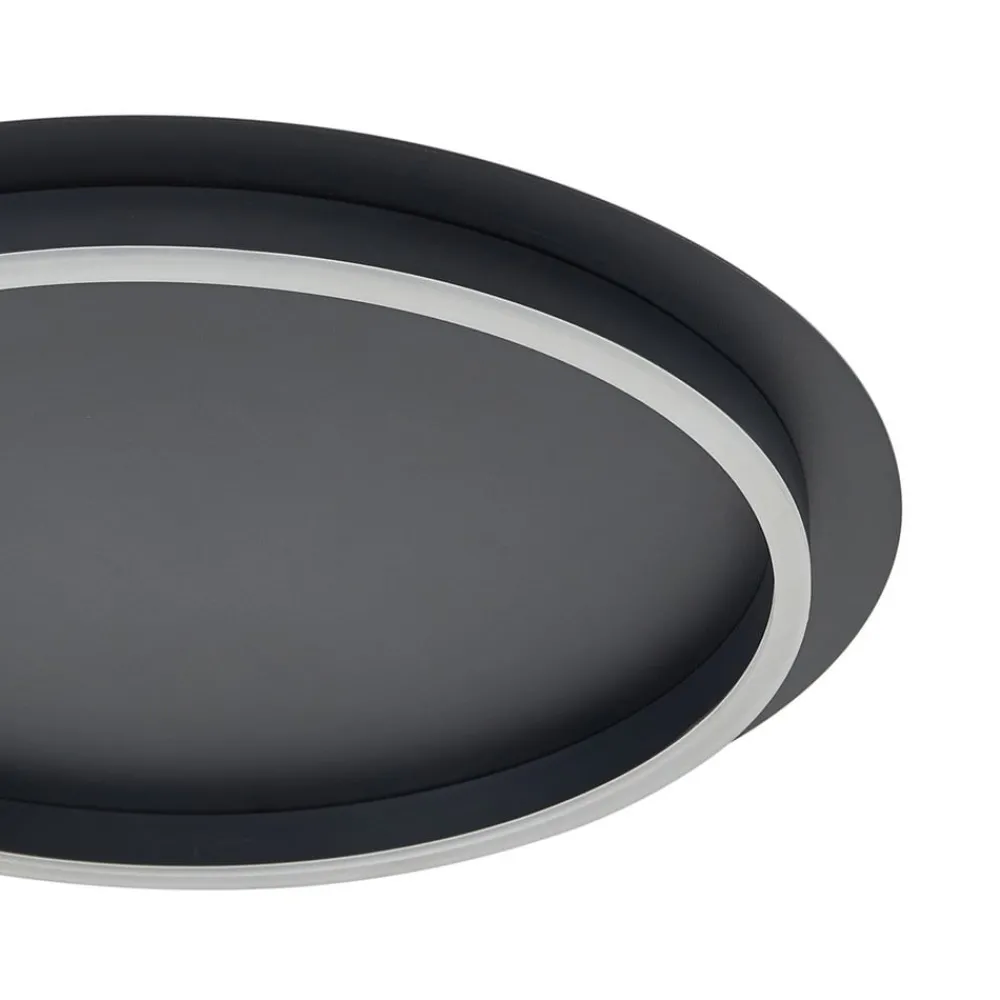 Lindby Gang|Loftlamper > LED-loftlampe Kunis, sort, plast, Ø 46 cm