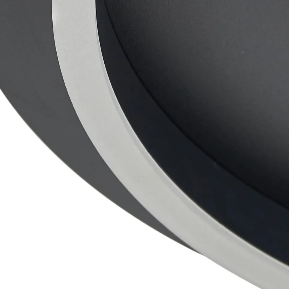 Lindby Gang|Loftlamper > LED-loftlampe Kunis, sort, plast, Ø 46 cm