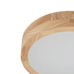 Lindby Gang|Loftlamper > LED-loftlampe Lanira, Ø 30 cm, træ, fjernbetjening, CCT