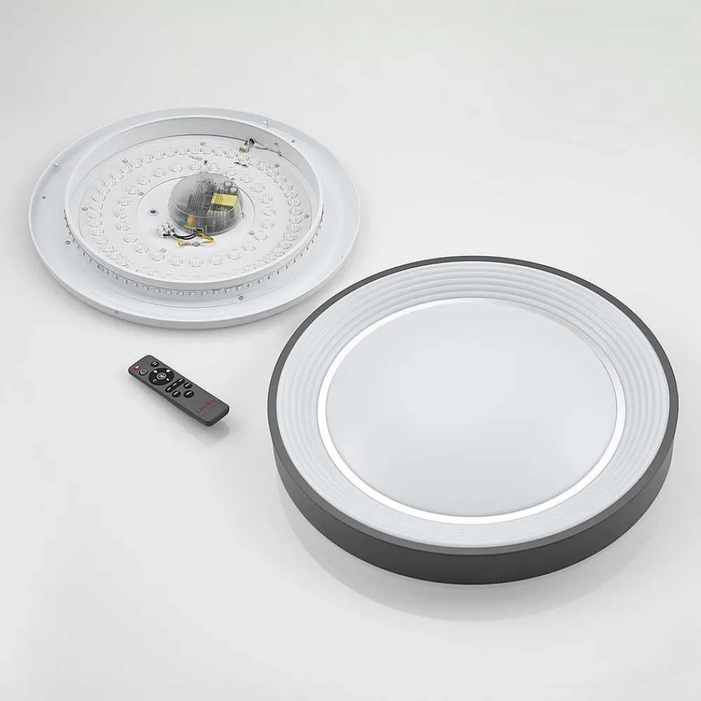 Lindby Gang|Loftlamper > LED-loftlampe Lindum, RGB, CCT, fjernbetjening, dæmpbar