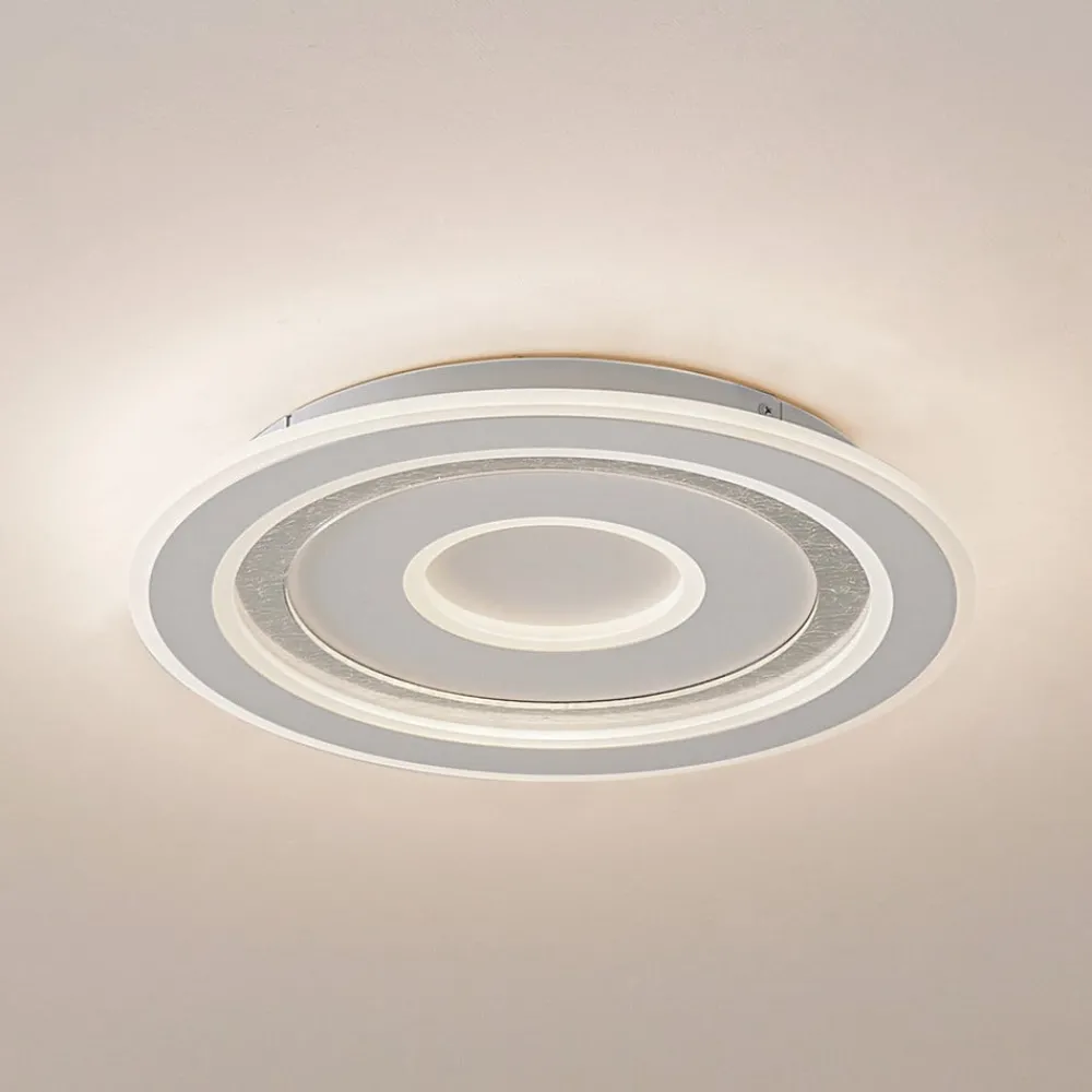 Loftlamper|Loftlamper ^ Lindby LED-loftlampe Lorvik, Ø 40 cm, hvid, CCT, dæmpbar