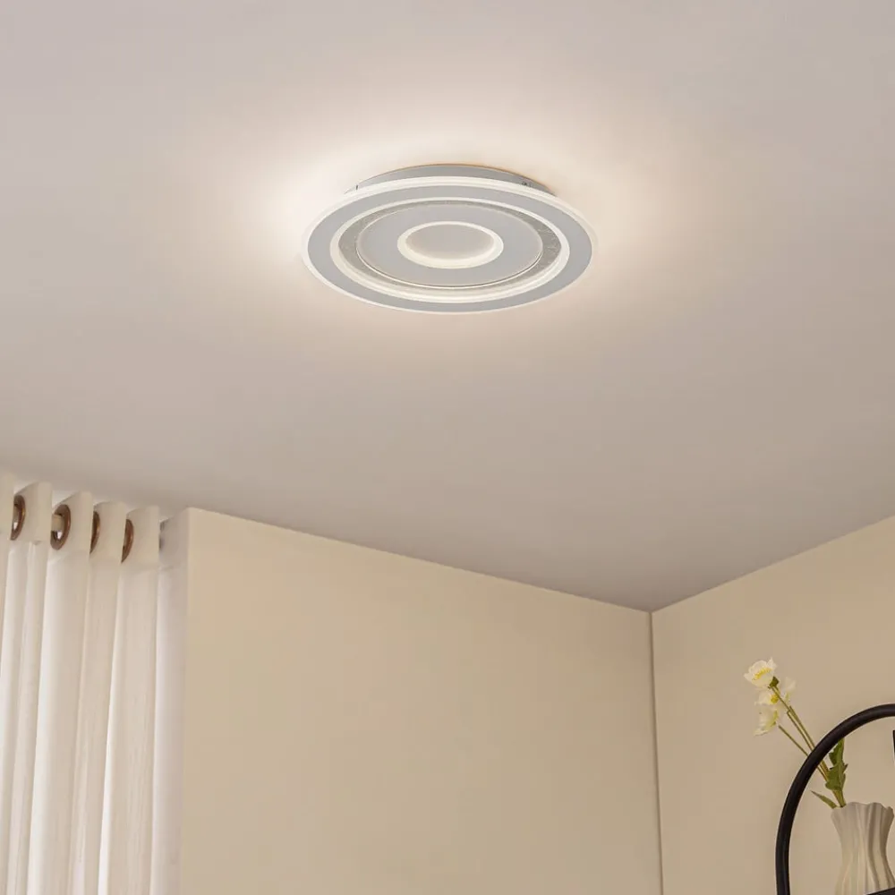 Loftlamper|Loftlamper ^ Lindby LED-loftlampe Lorvik, Ø 40 cm, hvid, CCT, dæmpbar