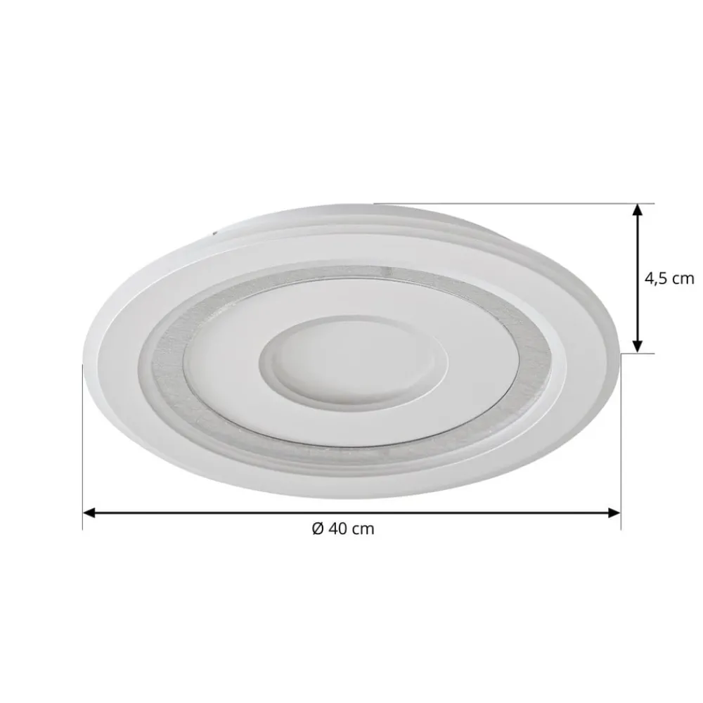 Loftlamper|Loftlamper ^ Lindby LED-loftlampe Lorvik, Ø 40 cm, hvid, CCT, dæmpbar