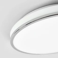 Loftlamper|Loftlamper ^ Lindby LED-loftlampe Lyss, Ø 40 cm, kromfarvet, IP44