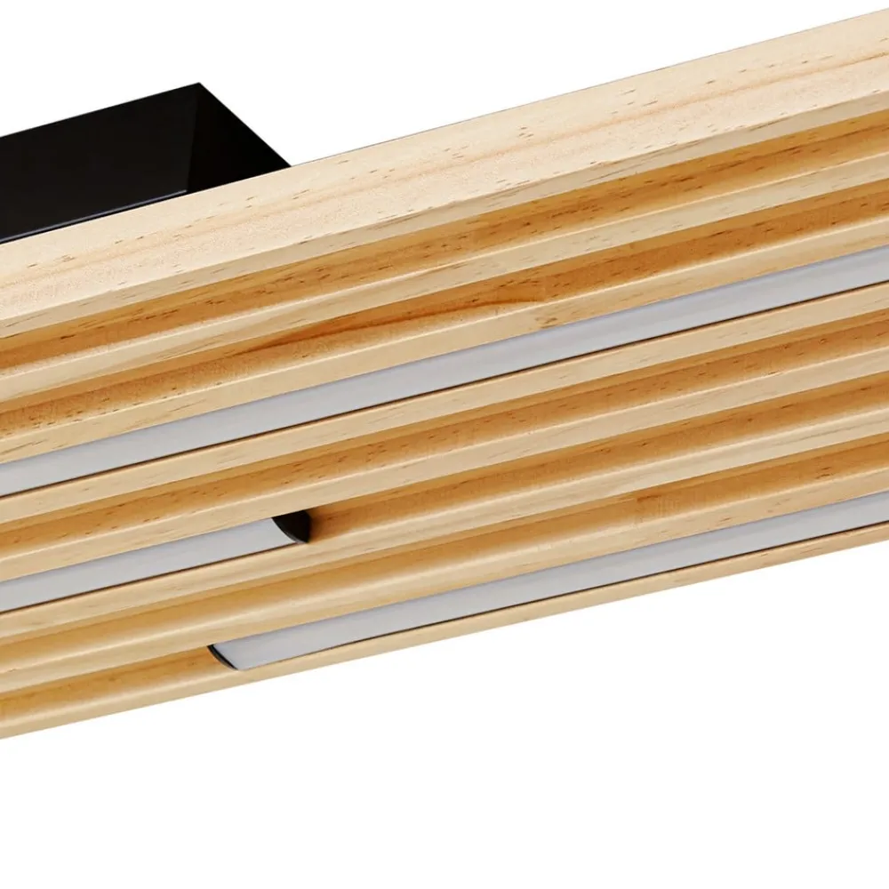 Lindby Loftlamper|Pendellamper > LED-loftlampe Madero, fyrretræ, 90 cm x 20 cm