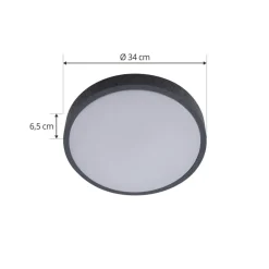 Lindby Loftlamper|Loftlamper > LED-loftlampe Manala, betongrå, RGB, CCT, fjernbetjening
