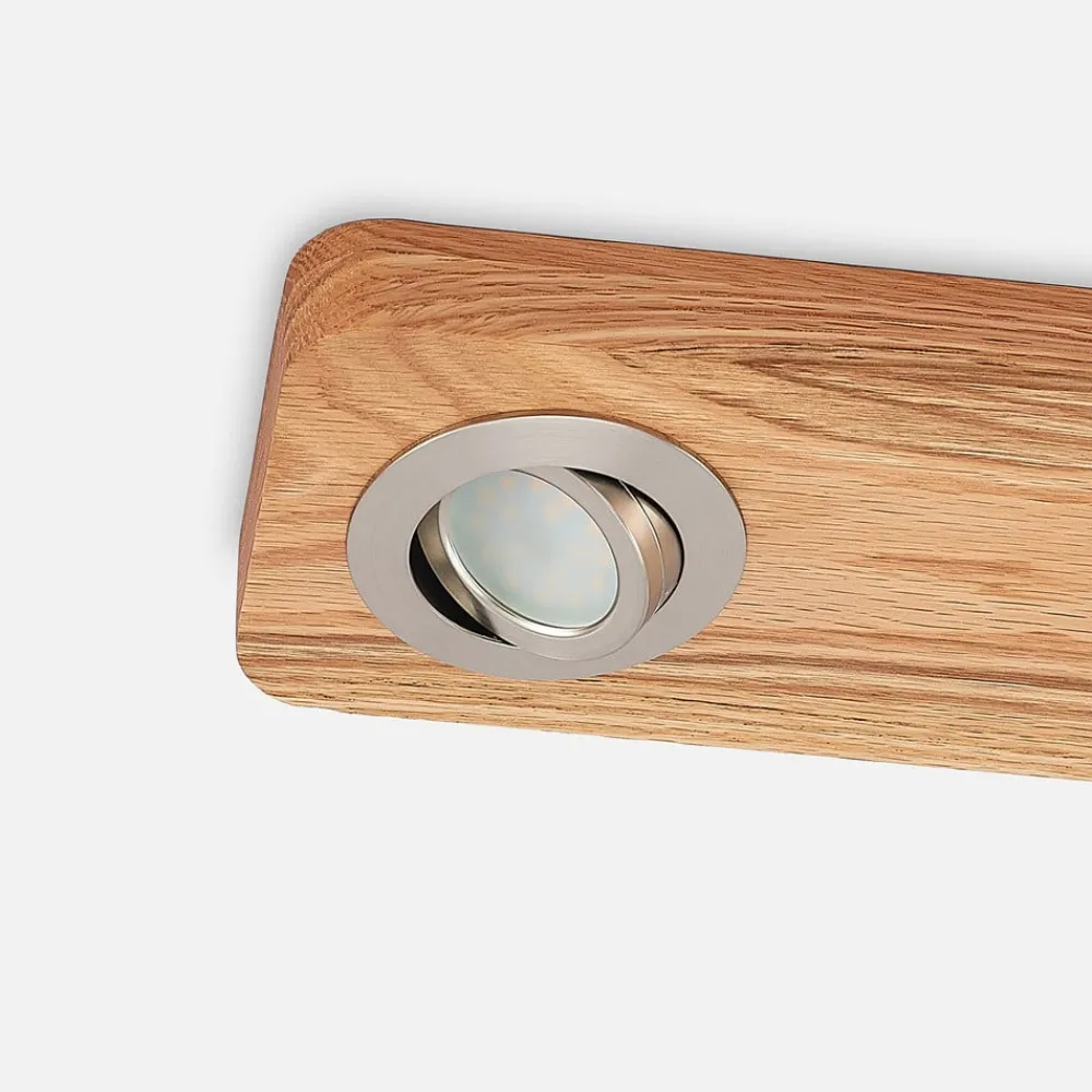 Lindby Loftlamper|Loftlamper > LED-loftlampe Mikari, 48 cm, træ, drejelig