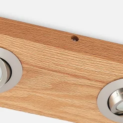 Lindby Loftlamper|Loftlamper > LED-loftlampe Mikari, 30 cm, træ, drejelig