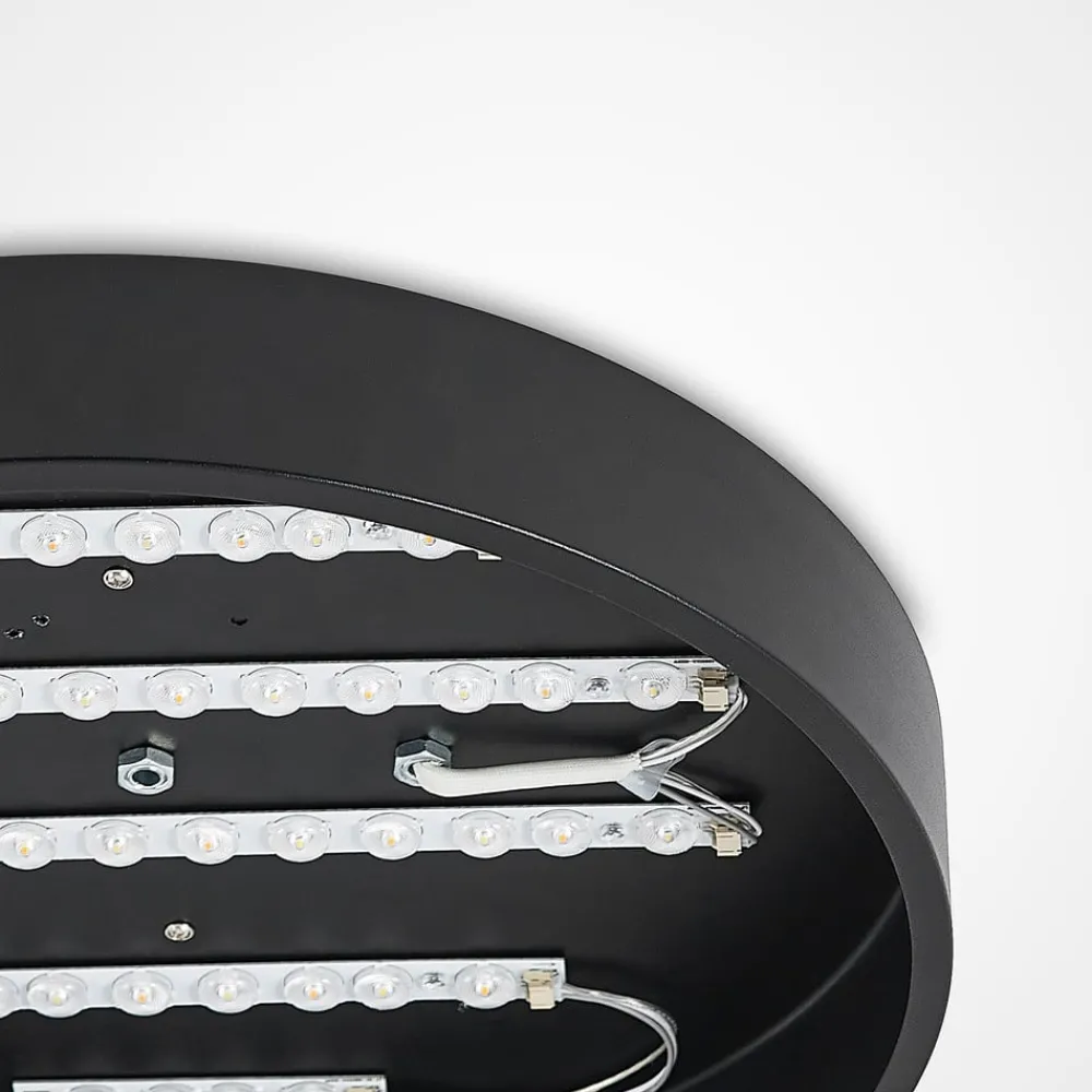 Lindby Gang|Loftlamper > LED-loftlampe Milada, sort, CCT, fjernbetjening