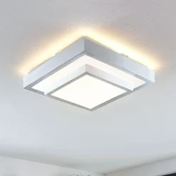 Gang|Loftlamper ^ Lindby LED-loftlampe Mirco, 32 cm, kantet, aluminium