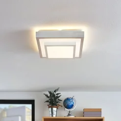 Gang|Loftlamper ^ Lindby LED-loftlampe Mirco, 32 cm, kantet, aluminium