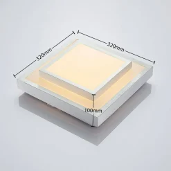 Gang|Loftlamper ^ Lindby LED-loftlampe Mirco, 32 cm, kantet, aluminium