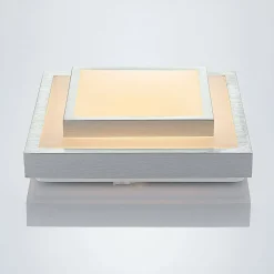Gang|Loftlamper ^ Lindby LED-loftlampe Mirco, 32 cm, kantet, aluminium