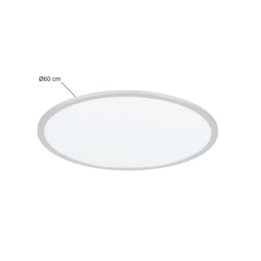 Lindby Arbejdsrum/Kontor|Loftlamper > LED-loftlampe Narima, 4.000 K, Ø 60 cm, sølv