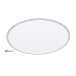 Lindby Arbejdsrum/Kontor|Loftlamper > LED-loftlampe Narima, 4.000 K, Ø 80 cm, sølv