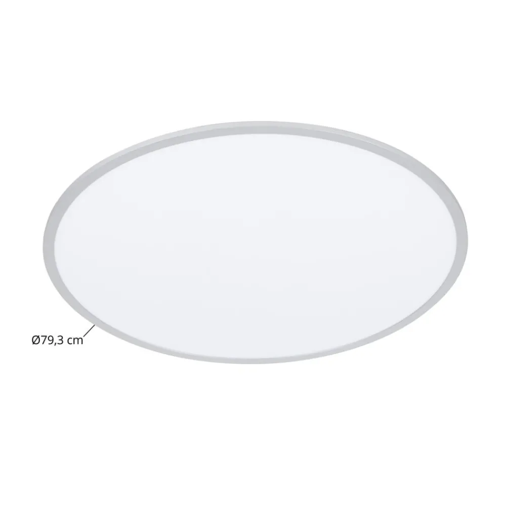 Lindby Arbejdsrum/Kontor|Loftlamper > LED-loftlampe Narima, 4.000 K, Ø 80 cm, sølv