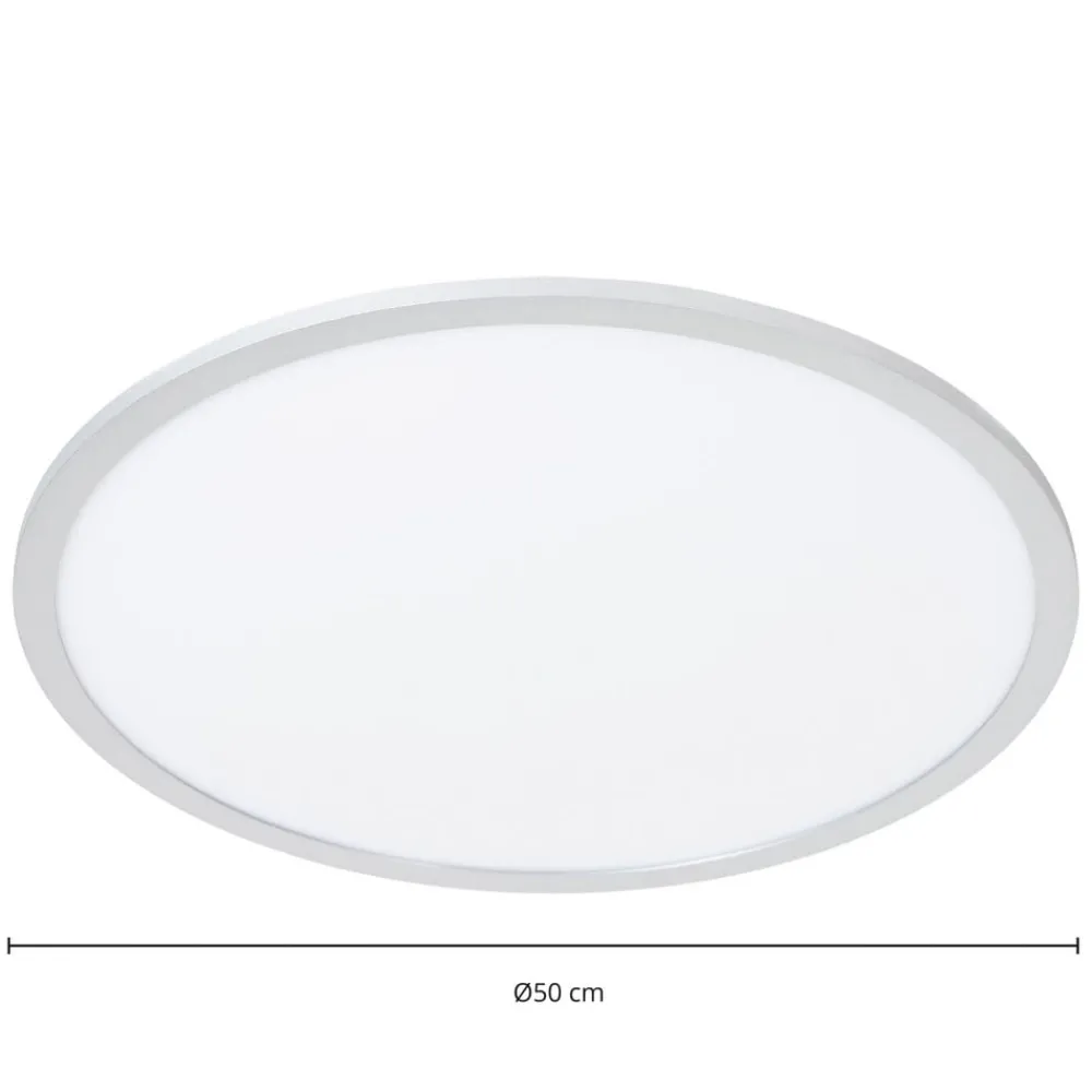 Arbejdsrum/Kontor|Loftlamper ^ Lindby LED-loftlampe Narima, 4.000 K, Ø 50 cm, sølv