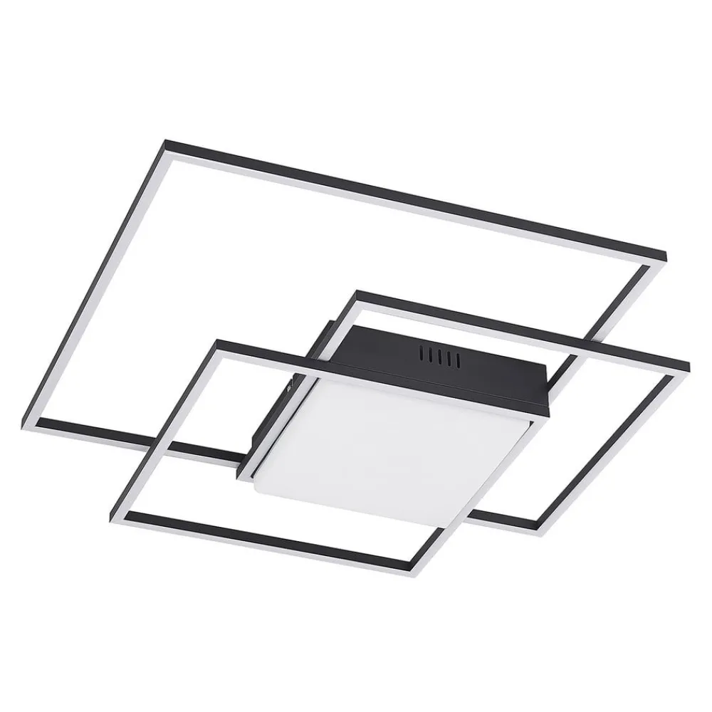 Loftlamper ^ Lindby LED-loftlampe Nelinka, 60 cm, sort, aluminium