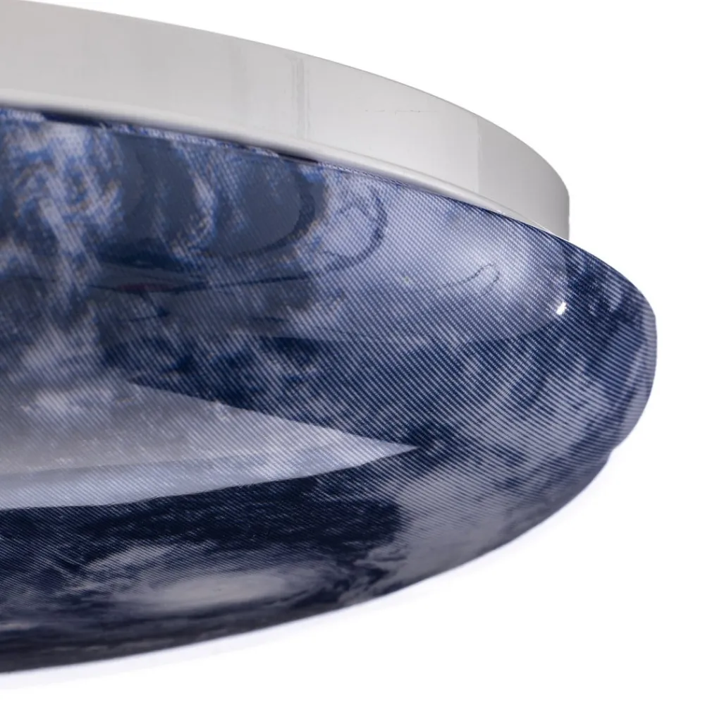 Lindby Loftlamper|Loftlamper > LED-loftlampe Orbi, 38 cm, blå/hvid, plast