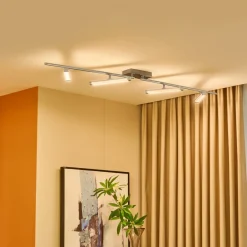 Lindby Loftlamper|Loftlamper > LED-loftlampe Pilou, 4 lyskilder, dæmpbar, krom