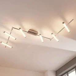 Lindby Arbejdsrum/Kontor|Loftlamper > LED-loftlampe Pilou, 6 lyskilder, dæmpbar, krom