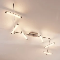 Lindby Arbejdsrum/Kontor|Loftlamper > LED-loftlampe Pilou, 6 lyskilder, dæmpbar, krom