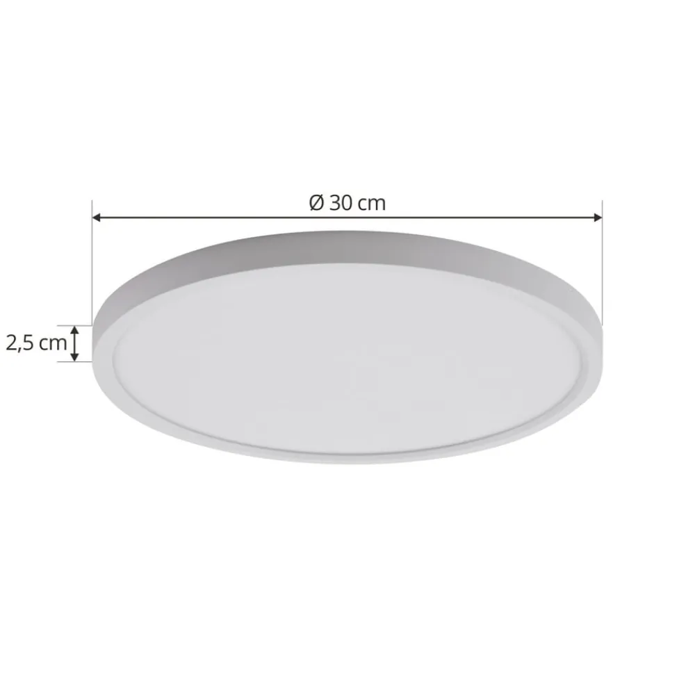 Lindby Loftlamper|Loftlamper > LED-loftlampe Pravin, Ø 30 cm, CCT, hvid