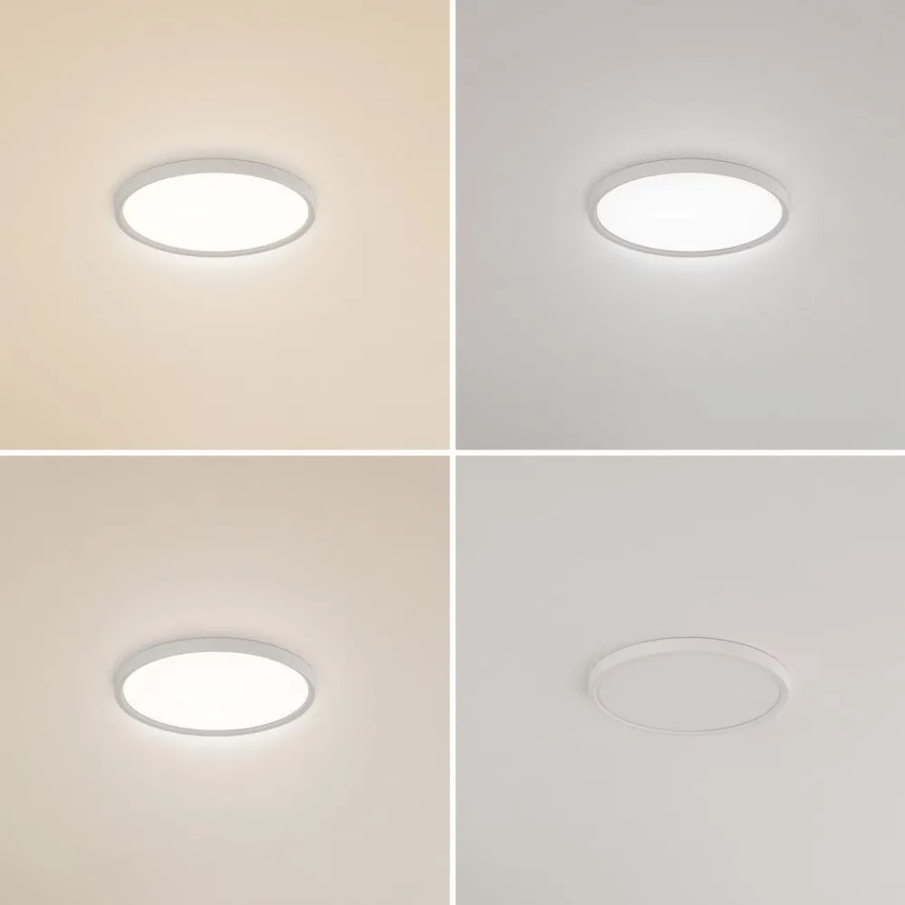 Lindby Loftlamper|Loftlamper > LED-loftlampe Pravin, Ø 30 cm, CCT, hvid