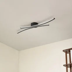 Lindby Loftlamper > LED-loftlampe Ravion, 90 cm, sort, 3.000 K