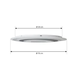 Lindby Gang|Loftlamper > LED-loftlampe Rebeka, rund, Ø 70 cm, CCT, dæmpbar