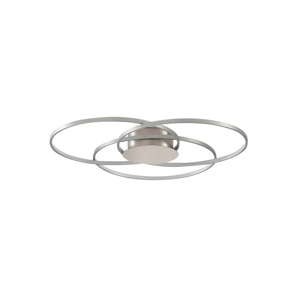 Lindby Loftlamper|Loftlamper > LED-loftlampe Riley, aluminiumsfarvet, metal, dæmpbar