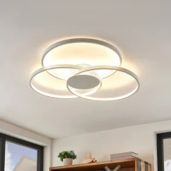 Lindby Gang|Loftlamper > LED-loftlampe Riley, hvid, metal, 80 cm, dæmpbar