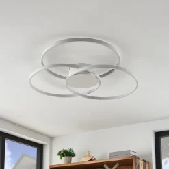 Lindby Gang|Loftlamper > LED-loftlampe Riley, hvid, metal, 80 cm, dæmpbar