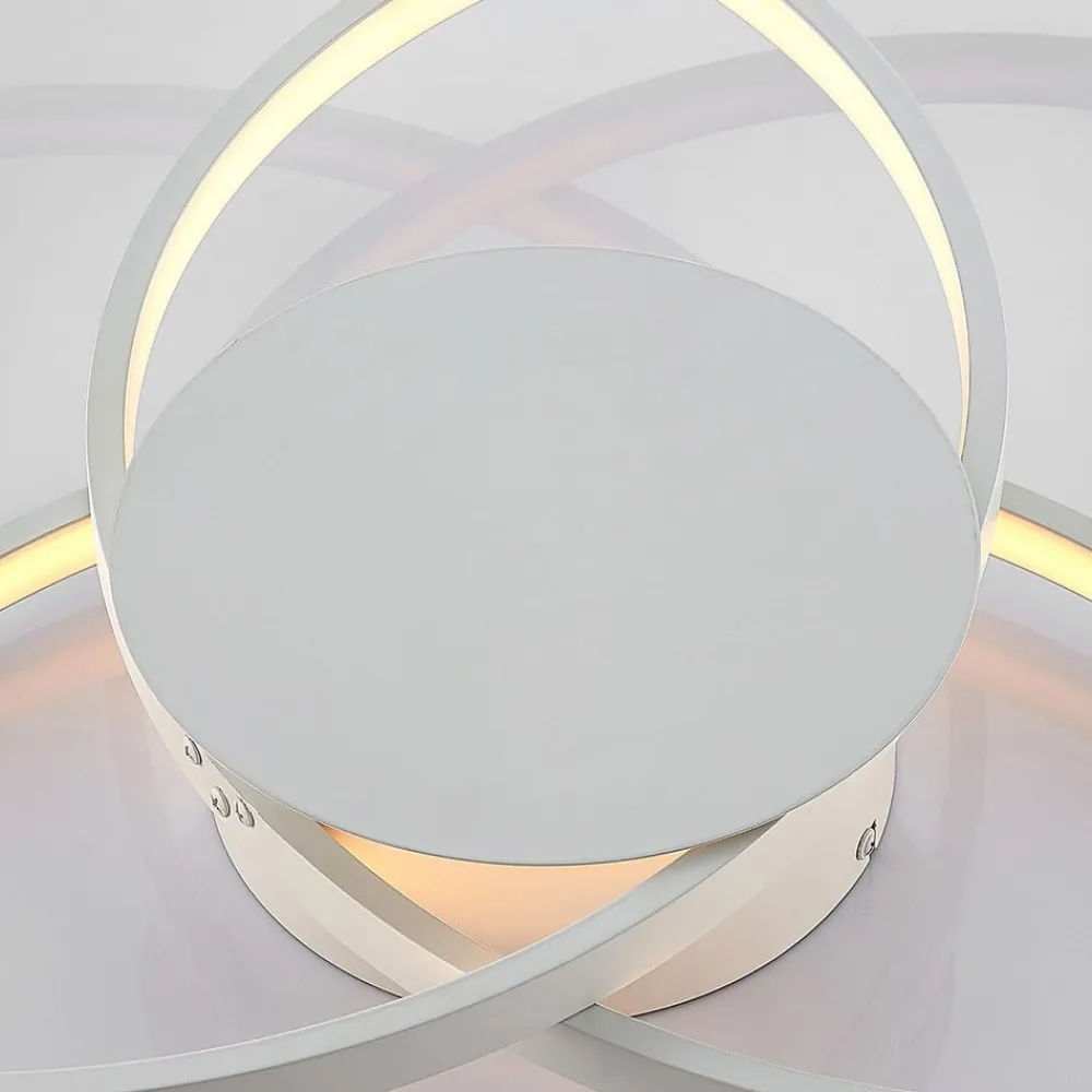 Lindby Gang|Loftlamper > LED-loftlampe Riley, hvid, metal, 80 cm, dæmpbar