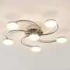 Loftlamper|Loftlamper ^ Lindby LED-loftlampe Rouven, spiralform, 6 lyskilder, grå