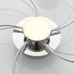 Loftlamper|Loftlamper ^ Lindby LED-loftlampe Rouven, spiralform, 6 lyskilder, grå