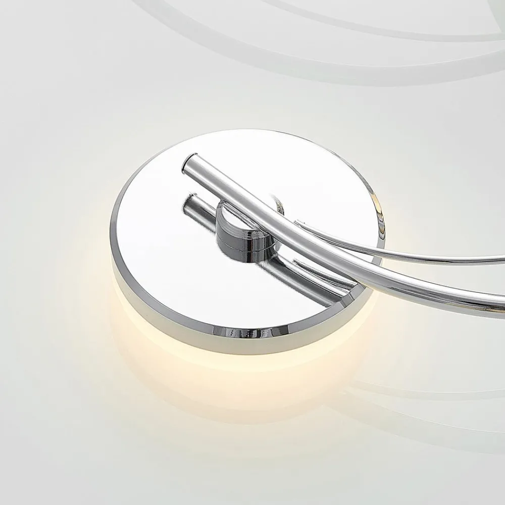 Loftlamper|Loftlamper ^ Lindby LED-loftlampe Rouven, spiralform, 6 lyskilder, grå