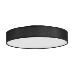 Lindby Loftlamper > LED-loftlampe Saira, Ø 40 cm, sort, tekstil