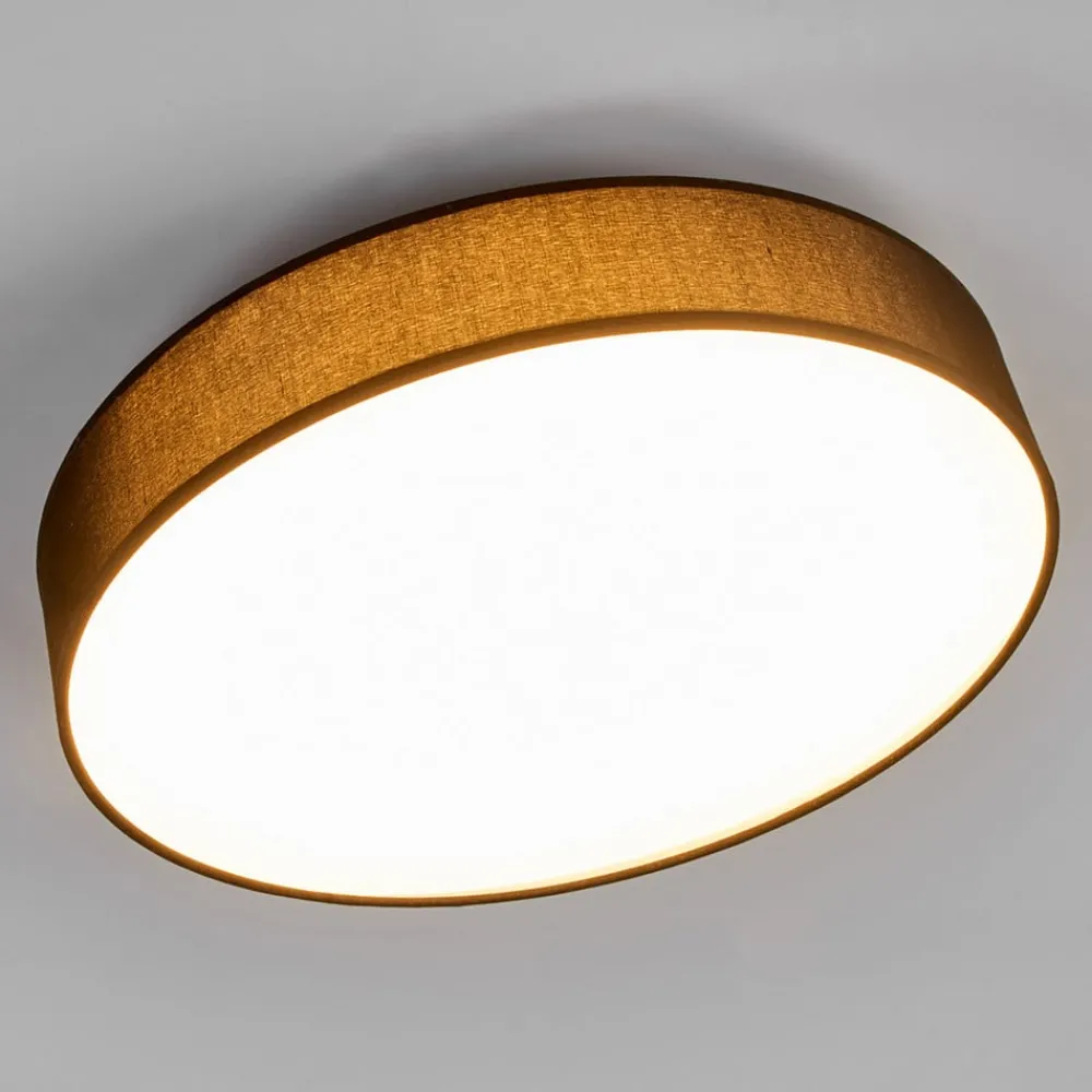 Lindby Loftlamper > LED-loftlampe Saira, Ø 40 cm, sort, tekstil