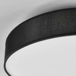 Lindby Loftlamper > LED-loftlampe Saira, Ø 40 cm, sort, tekstil
