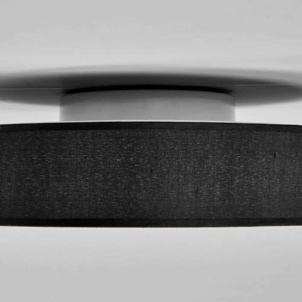 Lindby Loftlamper > LED-loftlampe Saira, Ø 40 cm, sort, tekstil