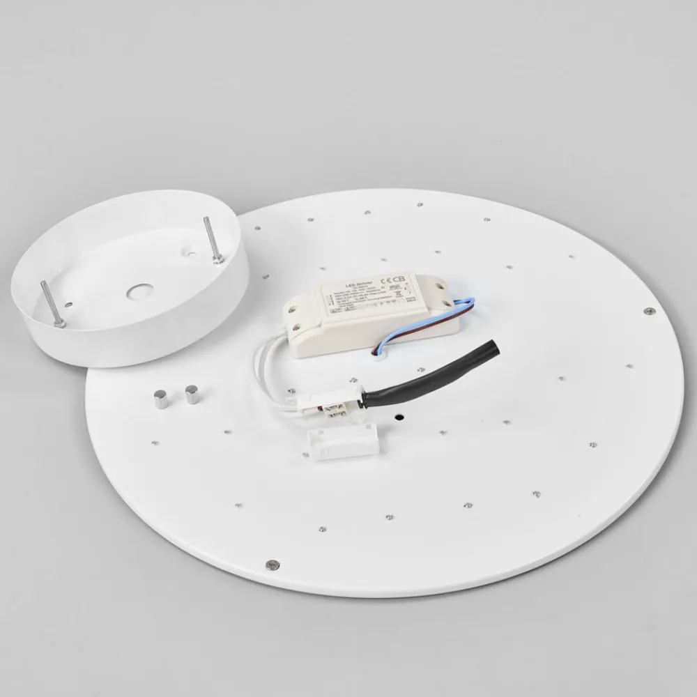Lindby Loftlamper > LED-loftlampe Saira, Ø 40 cm, sort, tekstil