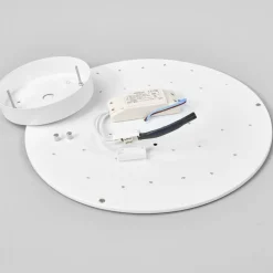 Lindby Loftlamper|Loftlamper > LED-loftlampe Saira, Ø 40 cm, hvid, tekstil